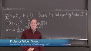 Differential Equations and Linear Algebra, 1.6b: Integrating Factor for a Varying Rate, a(t)