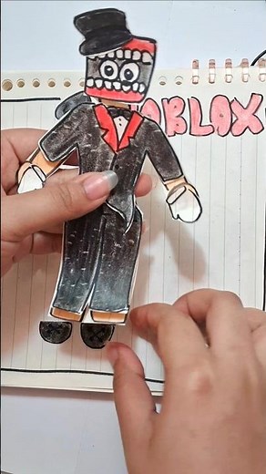 paper doll diy tutorial caine 🤡 #digitalcircus #paperdiy #robloxdressup #craft
