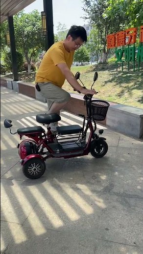 Compact Folding 3-Wheel Scooter | Easy Setup & Stable Ride 🛵 #electrictrike