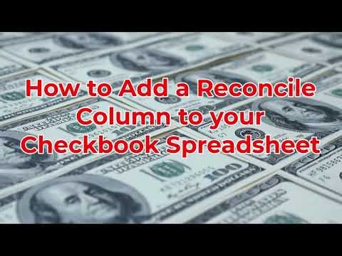 How to Create a Checkbook Register in Excel: Add a Reconcile Feature