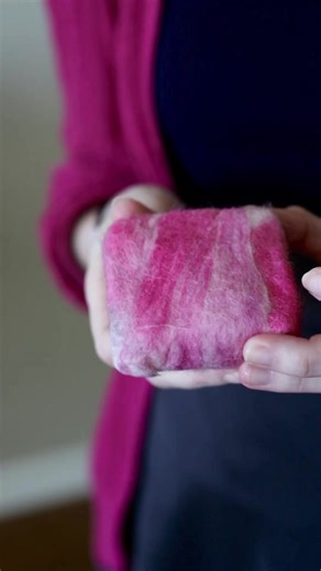 Have you ever seen soap covered in wool? They are a fun and quick craft and make excellent gifts! With hot water and agitation the wool felts around the bar of soap making a pretty and practical covering. The full tutorial and kits to make your own can be found on our website.💗 | Cedar Hill Fiber Farm