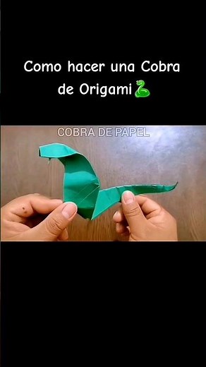 🐍como hacer una cobra de papel #tutorial #viboradeorigami #origamifacil #parati #foryou #paravoce