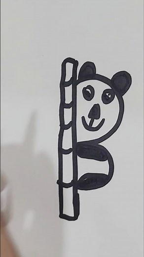 How to Draw a Cute Panda Easily ❤️#pandadrawing #easydrawing #drawingforkids #artforkids