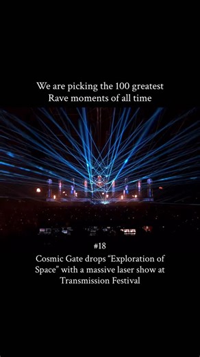 EDM US on Instagram: "Cosmic Gate drops Exploration of Space with a massive laser show at Transmission Festival In the 2025 edition of Transmission Festival at the GelreDome in Arnhem, the duo Cosmic Gate delivered a moment to remember when they dropped their classic track Exploration of Space. From the first beat, the laser show started and sweeping patterns filled the space as the crowd moved as one. What made this especially epic was how they paired that signature track energy with visuals th