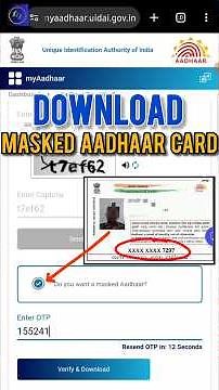 How to Download Your Masked Aadhar Card Online | mask aadhar card download Online