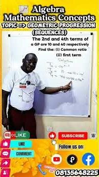 Geometric Progression #sequences#maths# tutorial#motivation #educationmath