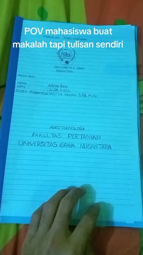 Contoh Makalah Tulis Tangan Folio - Suara Mahasiswa