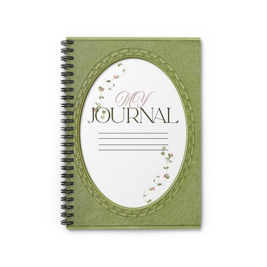Spiral Case Sage Green Cottage-core Inspired Romantic Floral My Journal for Creative Writers or Everyday Journaling With White Ruled Pages - Etsy