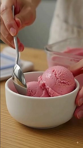🍓🍦 3-Ingredient Strawberry Vanilla Ice Cream | No Machine