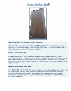 Speed Relay Wall - SlideServe