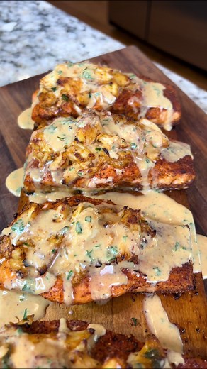 How to Make Cedar Plank Crab Stuffed Salmon