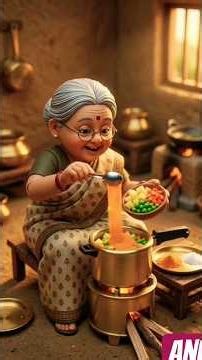 Miniature Dadi Doll Cooking Pav Bhaji with Dadaji | Full ASMR Village Cooking | 3D Animation