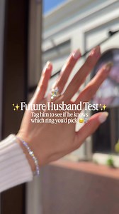How well does your boyfriend know you? Tag him to see if he knows which engagement ring you’d pick – 1, 2, 3, 4, 5, 6, 7, 8, 9, or 10? 💍👀 If he gets it right, he’s The One 😉 Featured Rings ✨ 1) 2.01ct Marquise Sage $3,934 2) 2.04ct Pear Josephine $4,234 3) 3.00ct Radiant Rei $5,564 4) 2.08ct Princess Nova $3,889 5) 1.70ct Round Caraline $2,749 6) 4.05ct Marquise Sarah $5,794 7) 2.55ct Oval Step Cut Evelyn $6,094 8) 4.09ct Cushion Meghan $5,379 9) 1.71ct Oval Lindsey $3,994 10) 1.71ct Marquise