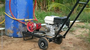 motor engine station using water pump 4k uhd 25fps