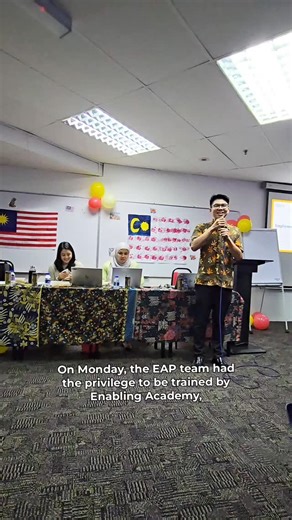 On Monday, EAP had the privilege to have Enabling Academy over to provide training on how to support Persons With Disabilities (PWD) in the Workplace! It was a very insightful session and we have gained so much knowledge on how we can support our kiddos in their journey to transition to the workforce in the future. #EAPMalaysia #welcometohope #lovesomeonewithautism . . . . #autism #ig_autism #autismawareness #autismacceptance #spreadautismawareness #earlyintervention #ABAtherapy #funlearning #au