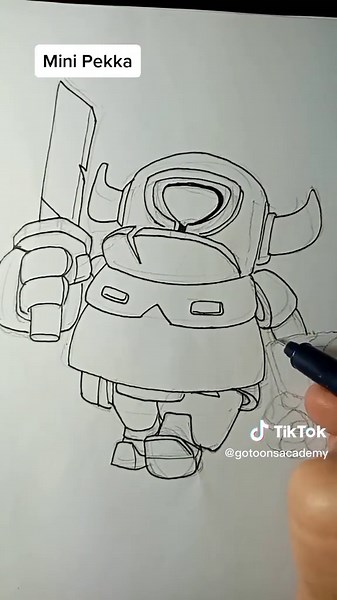 Dibujo Mini Pekka: Tutoriales y Clases de Clash Royale