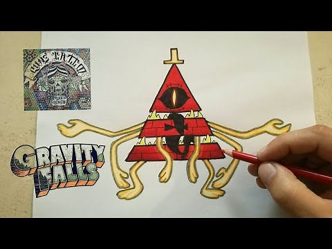HOW TO DRAW BILL CIPHER NIGHTMARE MODE / how to draw bill cipher - gravity falls