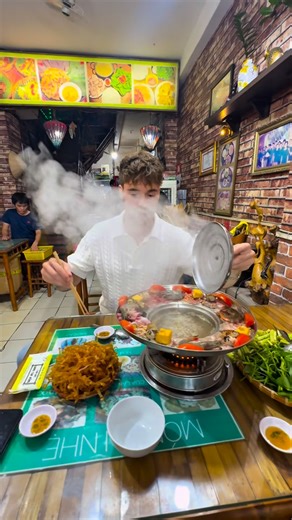 Chris Wzg | Lẩu cua crab hotpot was crazy good. Rich crab broth, super fresh seafood, hands messy, table full, pure Vietnamese street food energy.... | Instagram