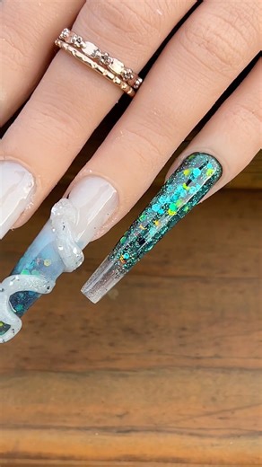 dark, fall nails with a snake #3dnails #nailart #newnails #nailsoftheday | Sarah's Nail Secrets