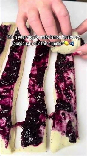 Sourdough Overnight Lemon Blueberry Rolls