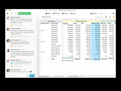 Quip: Spreadsheets for Teams