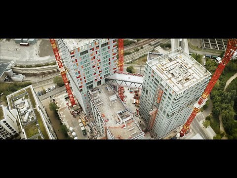 East Village N06 - Off-site prefabricated 'Skybridge' Installation | Mace Group