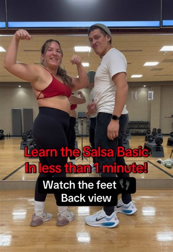 Learning salsa starts with timing. We’re showing the salsa basic at half-time first so you can see the 123-567 timing and foot placement—then full speed with music. Watch the feet. Save this. Practice it once today.🪩💃🏽 Practice makes permanent ✨ #learnsalsaonline #salsabasic #beginnersalsatutorial #salsabeginner