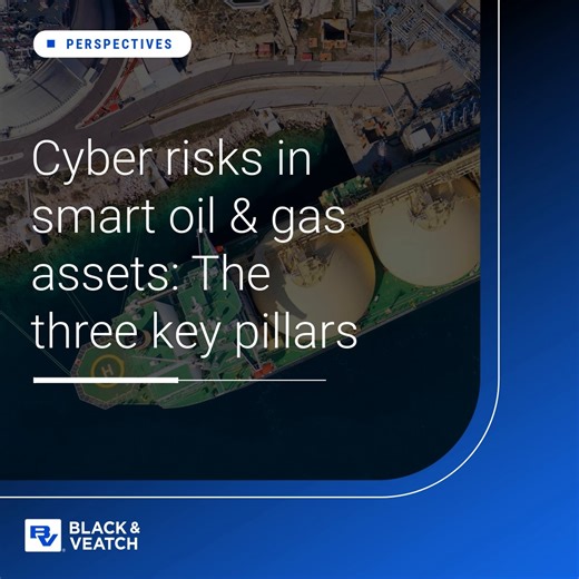 Digital transformation is fueling the oil and gas industry. But is it also powering risk? From FLNG facilities to AI-driven refineries, smarter assets are revolutionizing operations. Yet as OT systems become more connected and complex, cyber threats loom. The industry’s digital foundation rests on three pillars that must be reinforced to protect smarter assets across the energy value chain. Learn more: http://ms.spr.ly/6187tOJS1 | Black & Veatch