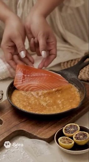 PERFECT SALMON: Poaching a Fillet in Rich Tomato Sauce ASMR Cooking