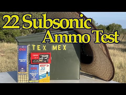 22 Subsonic Ammunition Accuracy Test
