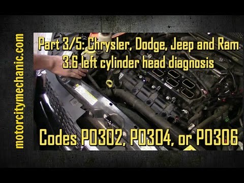 Part 3/5: Chrysler, Dodge, Jeep, and Ram 3.6 left cylinder head codes P0302, P0304, and P0306