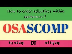 Order of Adjective // What is adjective order ?// OSASCOMP