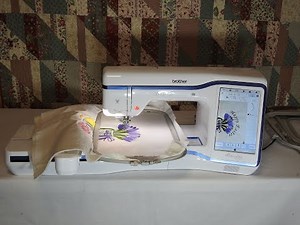 Adding text on a curve to an existing embroidery with the Brother Stellaire