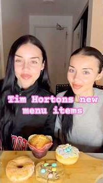 Tim Hortons NEW menu items 🍩 #timhortons #minieggs #cadbury #donut #cookie #muffin #cakes #taste