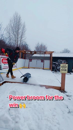 Milwaukee Power Broom for Efficient Outdoor Rink Maintenance