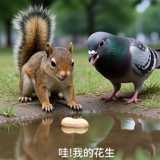 松鼠與鴿子：一顆花生的奇遇記 (Squirrel and Pigeon: The Peanut Adventure) #pets #寵物友善日常 #animals