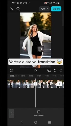 Vortex dissolve transition 🤯#edit #capcut #tutorial