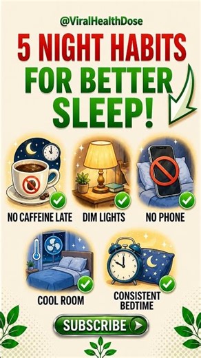 5 Night Habits for Better Sleep #SleepBetter #Shorts