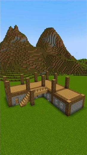 Survival House Minecraft Tutorial! #minecraft #bestminecraftclips #minecraftbuilding #shorts