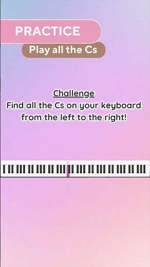 Practice with me - Playing all the Cs on your piano keyboard #pianolessonsonline