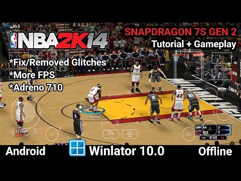 NBA 2K14 on Android | Winlator 10.0 (Hotfix) Tutorial + Gameplay Snapdragon 7s Gen 2
