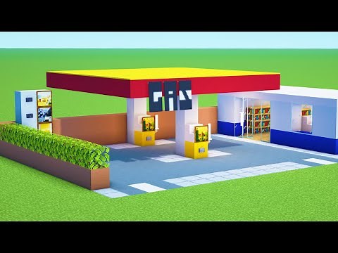 Minecraft Tutorial: How To Make a Petrol Station Gas Station