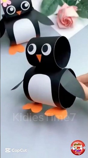 Cute and Funny Penguin Making from Papers | Easy and Simple Crafting | Kids DIY ideas Toy Penguins