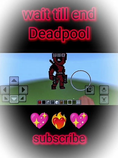 Deadpool in Minecraft pixel art #minecraft #pixelart 💖