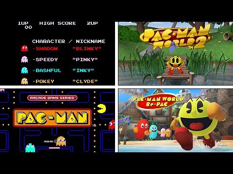 Evolution Of Pac-Man Intro Screen1980-2022