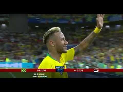 Neymar Kiss girlfriend Bruna Marquezine - Neymar kiss to his wife match Serbia World Cup - YouTube