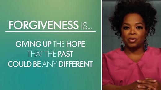 Oprah says forgiveness means "giving up the hope that the past could be any different." #mentalhealth | Super Soul
