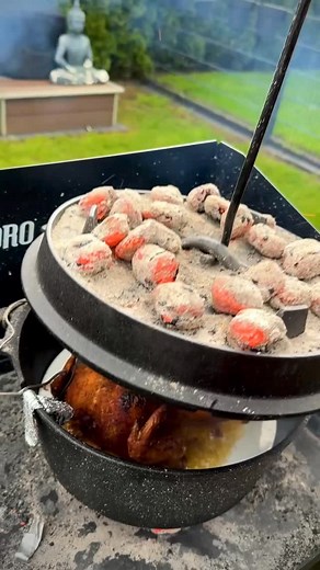 Grillhähnchen im Dutch Oven (ft9) räuchern! ⤵️ ——— (Anzeige) Rezeptbuch kaufen 🔥 Mein geiles Rezeptbuch ist jetzt erhältlich! 💯ℹ️ einfach “Pah Rezeptbuch” bei Amazon suchen! ——— Anleitung Zutaten: • 1 ganzes Hähnchen • Magic Dust Gewürzmischung (nach Geschmack) • Wasser • 1 Bund frischer Thymian • 1 Zitrone (in Scheiben) • 1 Handvoll Knoblauchzehen • Salz • Apfel- und Kirschholz-Räucherspäne • Alufolie Zubereitung: 1️⃣ Hähnchen vorbereiten: Hähnchen gründlich von Federn befreien. Magic Dust mi