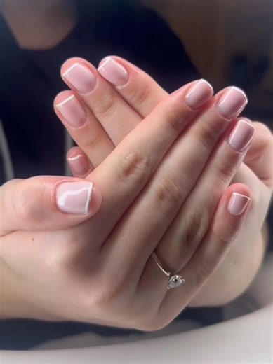 From bare nails ➡️ builder gel perfection ✨ Using SNC Builder Gel in Dolly from start to finish to create the cleanest skinny French 🤍 Dolly has the most subtle shimmer, giving that elegant, classic finish while still looking super skin-fresh and natural 💅 Save this if clean, structured nails are your thing ✨ 📍 Salon based 📲 Book via Fresha #SJGNailDesign #fyp #RealNailTech #BuilderGelNails #SNC