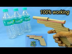 How To Make A Cardboard Gun Powered By Rubber Band | Powerful Shooting Cardboard Gun